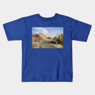 An Indian Pueblo, Laguna, New Mexico by Thomas Moran Kids T-Shirt